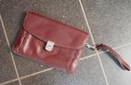 M119. Pochette en cuir bordeaux vintage pour homme, Ophalen of Verzenden, Gebruikt, Leer