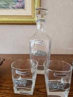 Service à whisky vintage – carafe et verres décor étain, Ophalen