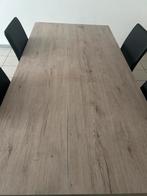 Eettafel + 4stoelen, Huis en Inrichting, Tafels | Eettafels, Ophalen, Gebruikt, Eikenhout, 50 tot 100 cm