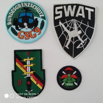 Diverse SWAT-, GSG9-, SBS-patch.. set van 4 - nieuw. beschikbaar voor biedingen