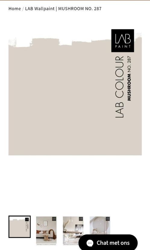 Nieuw LAB paint. MUSHROOM, Doe-het-zelf en Bouw, Verf, Beits en Lak, Nieuw, Verf, 5 tot 10 liter, Beige, Ophalen of Verzenden