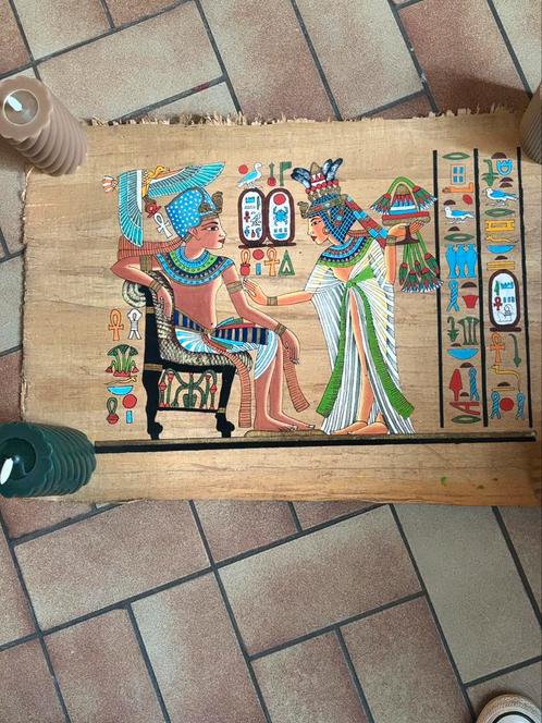Egyptische papyrus schildering, Antiek en Kunst, Kunst | Niet-Westerse kunst, Ophalen