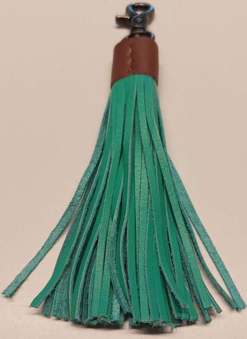 flosje groen/bruin leder - leuk accessoire voor tas beschikbaar voor biedingen