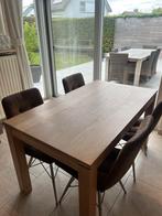 Keukentafel en stoelen te koop, Huis en Inrichting, Complete eetkamers, Ophalen, Zo goed als nieuw, 4 tot 6 stoelen