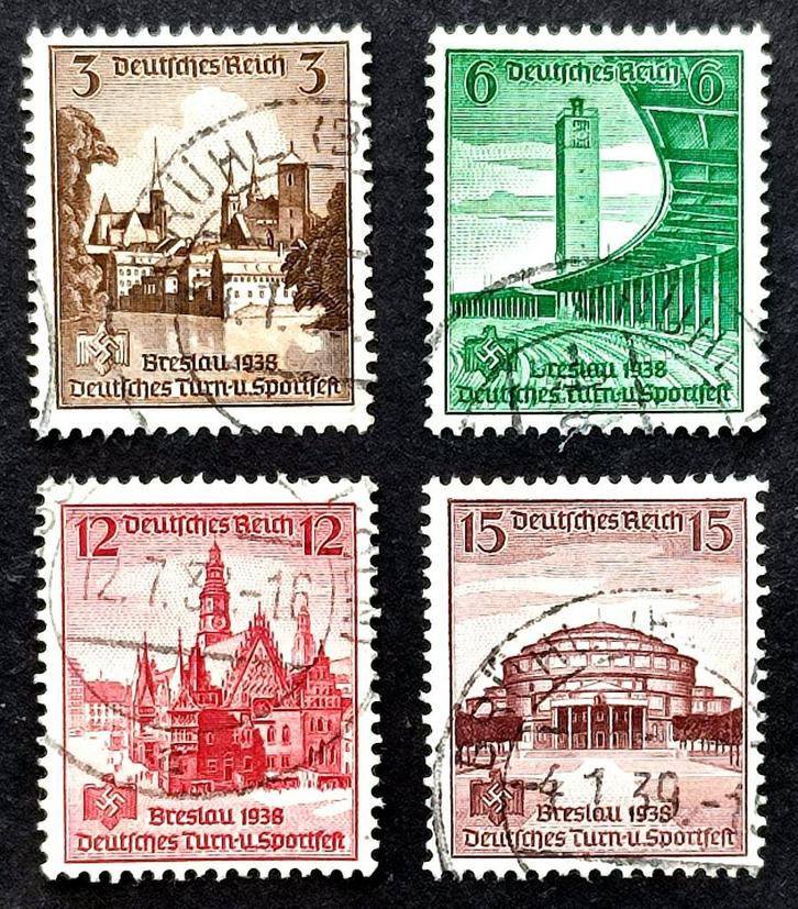 Deutsches Reich: Deutsche Turn-und Sportfest Breslau 1938, Postzegels en Munten, Postzegels | Europa | Duitsland, Gestempeld, Overige periodes