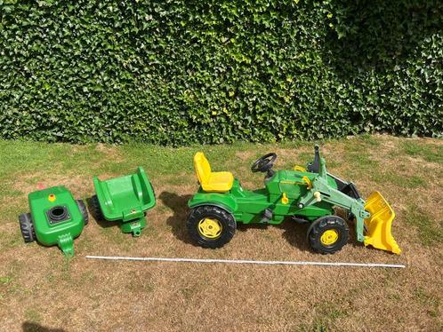 KINDERTRACTOR_Rolly Toys_inclusief graafbak + 2 aanhangwagen, Kinderen en Baby's, Speelgoed | Buiten | Skelters, Zo goed als nieuw