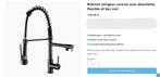 Zwarte keukenmengkraan met flexibele handdouche., Huis en Inrichting, Keuken | Keukenelementen, Minder dan 50 cm, Zwart, Nieuw