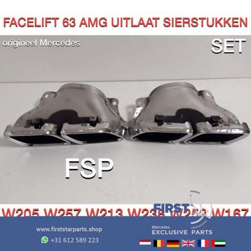 FACELIFT 63 AMG UITLAATSIERSTUK SET C63 E63 GLC63 GLE63 GT63