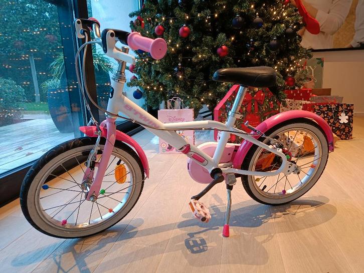 Roze meisjesfiets 3 tot 6 jaar 16 inch, Vélos & Vélomoteurs, Vélos | Filles, Utilisé, 16 pouces, Frein à main, Enlèvement