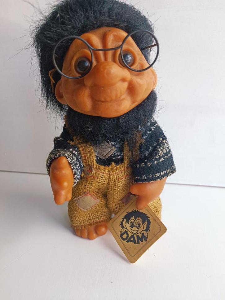 DAM vintage trollenpop 1977— Gemaakt in Denemarken, Verzamelen, Poppen, Pop, Ophalen of Verzenden