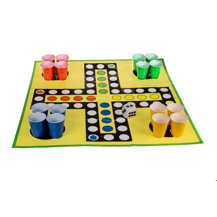 Drankspel LUDO XL (mens erger je niet), Hobby en Vrije tijd, Gezelschapsspellen | Bordspellen, Nieuw, Een of twee spelers, Drie of vier spelers