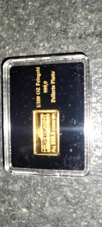 Goud bar zeldzaam met certificaat  beschikbaar voor biedingen