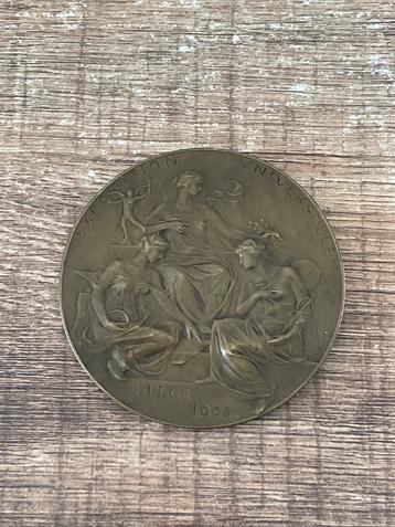 MEDAILLE OP DE UNIVERSELE TENTOONSTELLING VAN LUIK 1905 beschikbaar voor biedingen
