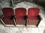3 cinéma stoelen / 3 vieilles chaises de cinéma, Antiek en Kunst, Ophalen