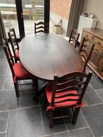 Ovalen massief eiken tafel, Huis en Inrichting, Tafels | Eettafels, Ophalen