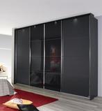 Kleerkast met schuifdeuren 315cm metaal en chroom, Huis en Inrichting, Kasten | Kleerkasten, Ophalen, Glas, 200 cm of meer, Met klep(pen)