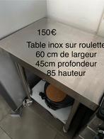 Table en inox, Maison & Meubles, Comme neuf