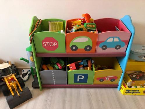 opbergbank en -rek voor speelgoed, Kinderen en Baby's, Kinderkamer | Tafels en Stoelen, Zo goed als nieuw, Tafel(s) en Stoel(en)