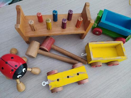 Lot houten speelgoed, Enfants & Bébés, Jouets | Jouets en bois, Enlèvement ou Envoi