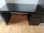 Bureau IKEA Malm  Zwart 140x65 cm, Huis en Inrichting, Ophalen, Gebruikt, Bureau