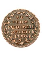 Munt koper 2 liard jaartal 1790 Brussel, Enlèvement ou Envoi, Autre, Monnaie en vrac