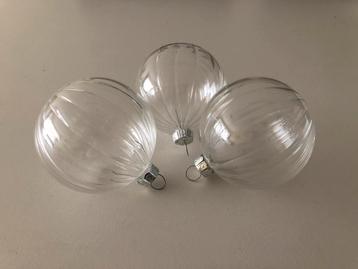 3 boules de Noël en verre, Divers, Noël, Enlèvement, Comme neuf