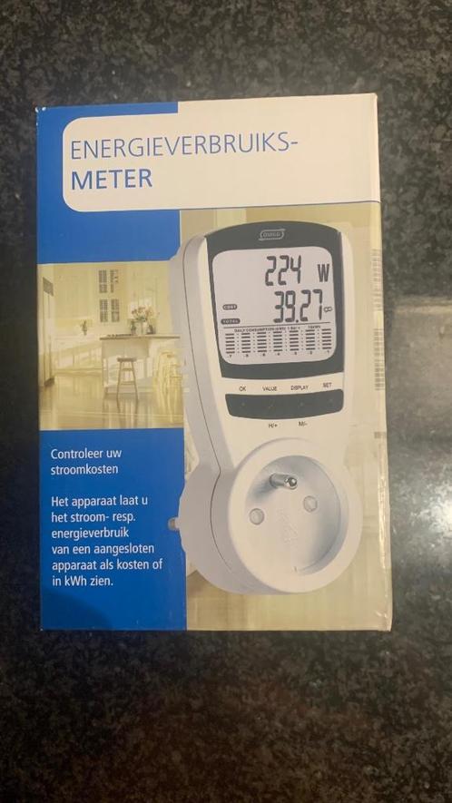 Nieuwe werkend energiemeter meet toestel in doos  verzenden, Doe-het-zelf en Bouw, Meetapparatuur, Zo goed als nieuw, Elektriciteit