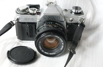 Canon AE1 + Canon FD 50mm 1.8 beschikbaar voor biedingen