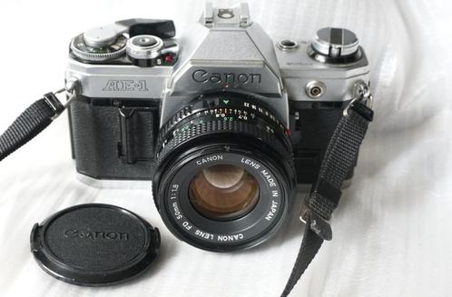 Canon AE1 + Canon FD 50mm 1.8, Audio, Tv en Foto, Fotocamera's Analoog, Gebruikt, Spiegelreflex, Canon, Ophalen of Verzenden