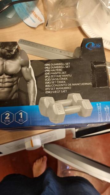 Dumbbell set van qlife 2  1 kg: nieuw!, Enlèvement ou Envoi, Neuf, Haltère