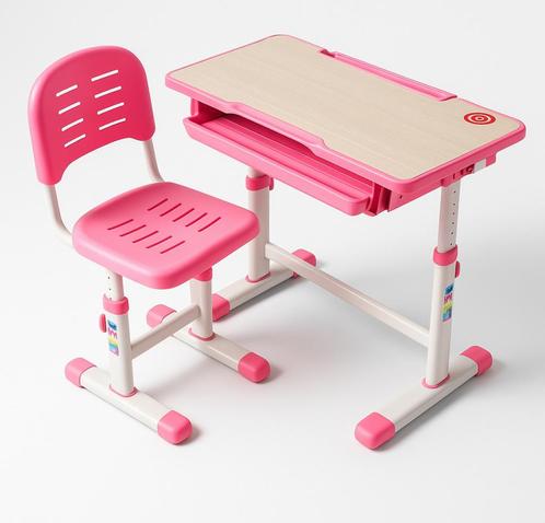 Merk: Bolt Edge / Kinderbureau, roze, in hoogte verstelbaar, Kinderen en Baby's, Kinderkamer | Tafels en Stoelen, Gebruikt, Tafel(s) en Stoel(en)