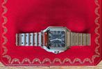 Cartier Santos middenblauw, Staal, Staal, Polshorloge, Zo goed als nieuw