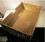 Mooi grote Mand in metaal en riet - 68x45x17, Huis en Inrichting, Mand, Ophalen of Verzenden, Zo goed als nieuw, Riet
