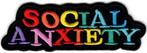 Social Anxiety stoffen opstrijk patch embleem, Collections, Autocollants, Envoi, Neuf