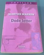 Thriller van Marthe Maeren: Dode letter, Boeken, Thrillers, Gelezen, Marthe Maeren, Ophalen of Verzenden