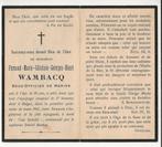 1911 doodsprentje foto matroos o/o wambacq ss cap spartel, Verzamelen, Bidprentjes en Rouwkaarten, Ophalen of Verzenden, Bidprentje