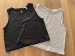 2 topjes (beige en antraciet) Small, H&M, Beige, Ophalen of Verzenden, Zo goed als nieuw