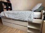IKEA SLÄKT bed met opberglades, Huis en Inrichting, Slaapkamer | Bedden, Ophalen, 90 cm, Eenpersoons, Wit