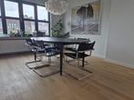 zwarte eiken ovale eettafel 220x140cm, Huis en Inrichting, Ophalen, Gebruikt, 100 tot 150 cm, Eikenhout