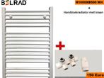Handdoekradiator H1600xB500 wit/zwart met designaansluitset, Enlèvement ou Envoi, Neuf
