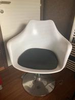 Vintage bureaustoel, Ophalen, Kunststof, Wit, Eén