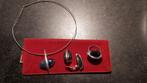 oorbellen, keting & hanger, ring, set 5-delig, zilver, Handtassen en Accessoires, Kettingen, Ophalen of Verzenden, Zo goed als nieuw