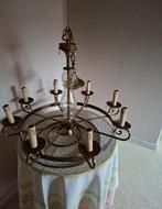 Lustre avec 8 lampes « bougies » et 3 lumières centrales, Enlèvement, Utilisé, Verre, Klassiek