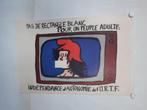 Origineel affiche Jean Effel Frans Protest 1968, Verzamelen, Gebruikt, Verzenden, Rechthoekig Liggend, A1 t/m A3