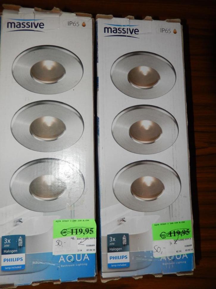 inbouwspots Massive, Huis en Inrichting, Lampen | Spots, Nieuw, Plafondspot of Wandspot, Metaal of Aluminium, Inbouw, Ophalen of Verzenden