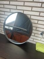 Zwarte ronde spiegel, Huis en Inrichting, Woonaccessoires | Spiegels, Ophalen, Rond, Zo goed als nieuw, Minder dan 100 cm