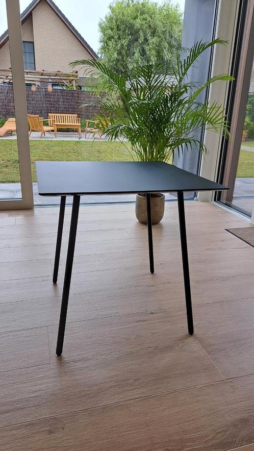 Zwart tafeltje 75 x 75cm, Huis en Inrichting, Tafels | Bijzettafels, Zo goed als nieuw, Vierkant, 60 cm of meer, 75 cm of meer
