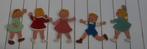 5 kinderfiguurtjes decoratie origineel jaren 50 retro, Enlèvement, Comme neuf, Décoration murale