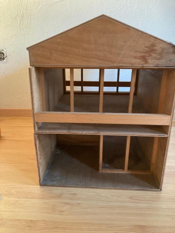 Houten poppenhuis, Kinderen en Baby's, Speelgoed | Poppenhuizen, Gebruikt, Poppenhuis, Ophalen