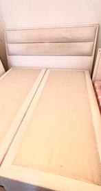 Boxspring te koop 160/200 met hoofdbord., Ophalen, Overige materialen, Gebruikt, Wit